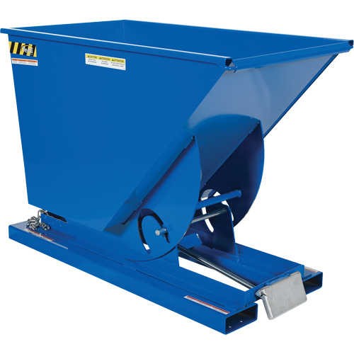 Self-Dumping Hopper, Steel, 3/4 cu.yd., Blue Groupe Belzile Dickner
