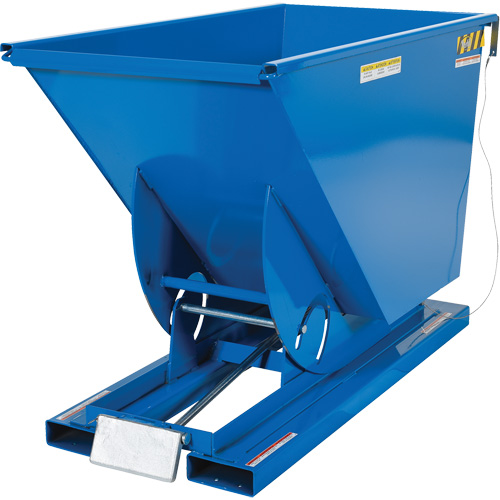 Self-Dumping Hopper, Steel, 3/4 cu.yd., Blue Groupe Belzile Dickner