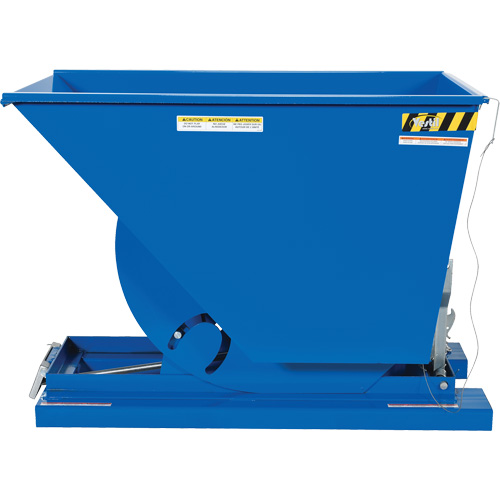 Self-Dumping Hopper, Steel, 3/4 cu.yd., Blue Groupe Belzile Dickner