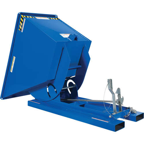 Self-Dumping Hopper, Steel, 3/4 cu.yd., Blue Groupe Belzile Dickner