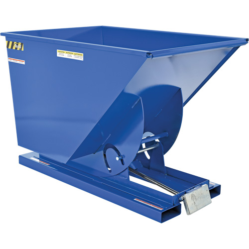 Self-Dumping Hopper, Steel, 1 cu.yd., Blue Groupe Belzile Dickner