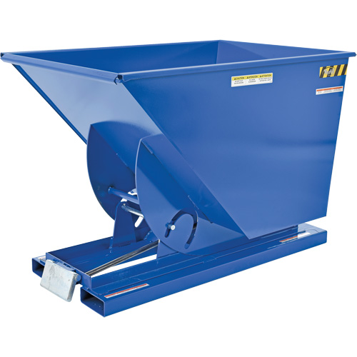 Self-Dumping Hopper, Steel, 1 cu.yd., Blue Groupe Belzile Dickner