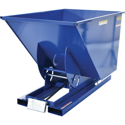 Self-Dumping Hopper, Steel, 1 cu.yd., Blue Groupe Belzile Dickner