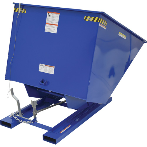 Self-Dumping Hopper, Steel, 2 cu.yd., Blue Groupe Belzile Dickner