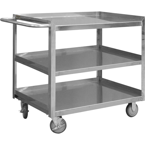 Industrial Grade Shelf Cart, 3 Tiers, 24-1/8" W x 35" H x 42" D, 1200 lbs. Capacity Groupe Belzile Dickner