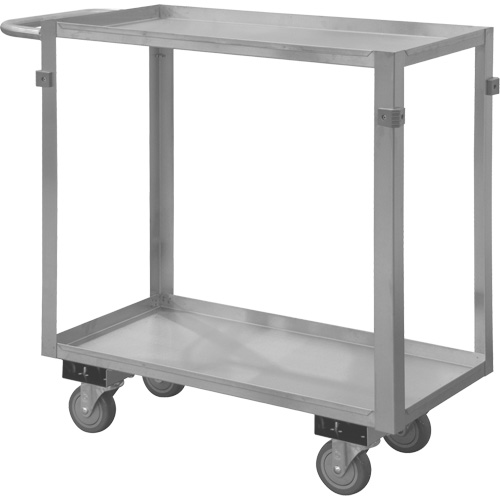 Chariot avec tablettes de calibre industriel, 2 Tiers, 22-1/2" la x 34" h x 42-7/16" p, Capacit&eacute; 600 lb Groupe Belzile Dickner