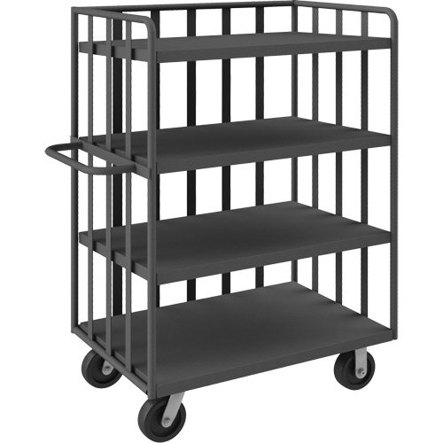Open Portable Shelf Cart, 4 Tiers, 31-1/8" W x 57-1/2" H x 56-1/8" D, 3600 lbs. Capacity Groupe Belzile Dickner