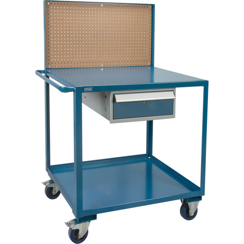 Mobile Service Cart, 2 Tiers, 24" W x 57" H x 40" D, 1200 lbs. Capacity Groupe Belzile Dickner