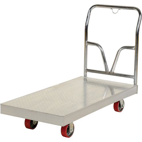 Chariot &agrave; plate-forme en aluminium, 24" la x 48" lo, 3600 lb cap, Roues Polyur&eacute;thane Groupe Belzile Dickner