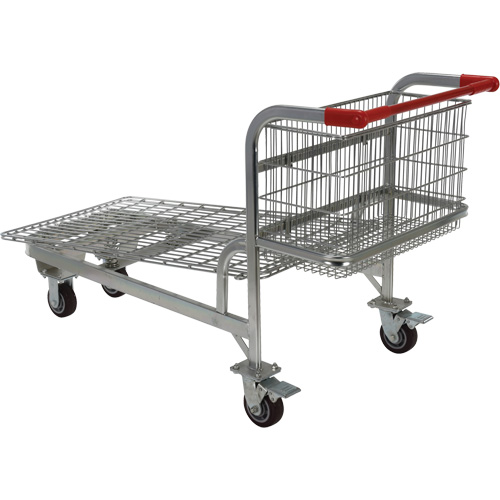 Nestable Wire Cart, Steel, 28-3/4" x 37-1/16" x 59-5/8", 275 lbs. Capacity Groupe Belzile Dickner