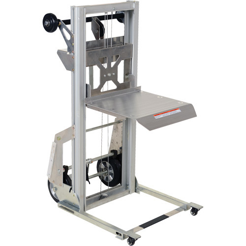 Portable Aluminum Load Lifter, Foot Pump Operated, 200 lbs. Capacity, 61" Max Lift Groupe Belzile Dickner
