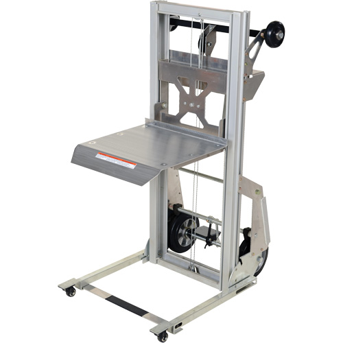 Portable Aluminum Load Lifter, Foot Pump Operated, 200 lbs. Capacity, 61" Max Lift Groupe Belzile Dickner