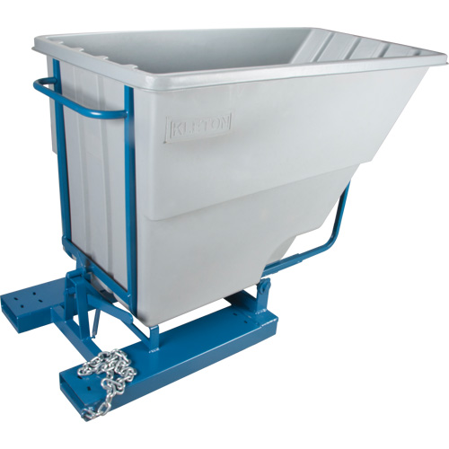 Self-Dumping Hopper, Polyethylene, 1-1/10 cu.yd, Grey Groupe Belzile Dickner