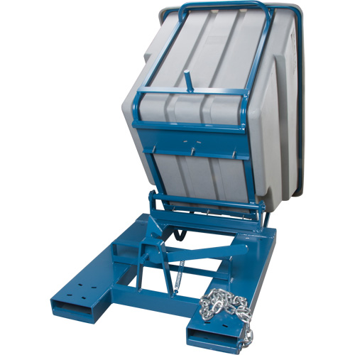 Self-Dumping Hopper, Polyethylene, 1-1/10 cu.yd, Grey Groupe Belzile Dickner