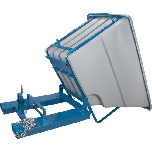 Self-Dumping Hopper, Polyethylene, 1-1/10 cu.yd, Grey Groupe Belzile Dickner