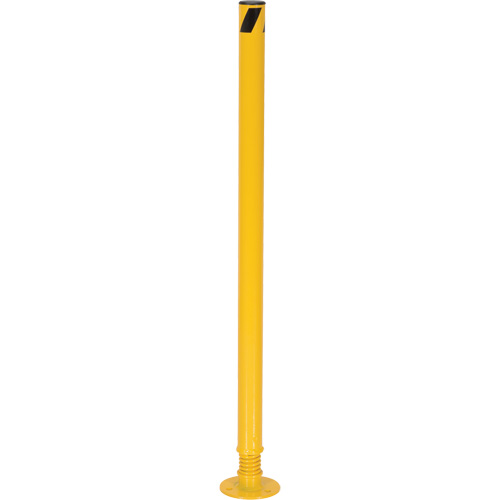 Spring Loaded Bollard, Steel, 42" H x 2-1/8" W, Yellow Groupe Belzile Dickner