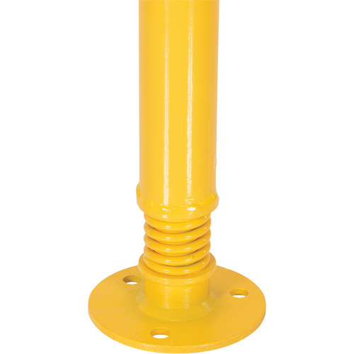 Spring Loaded Bollard, Steel, 42" H x 2-1/8" W, Yellow Groupe Belzile Dickner