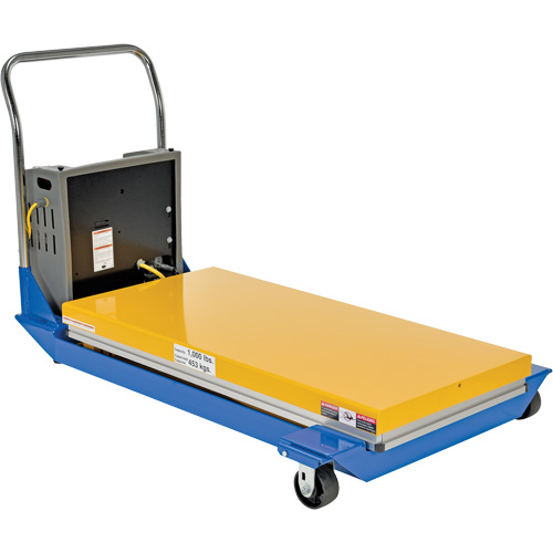 DC Powered & Manual Scissor Lift Table, Steel, 48" L x 24" W, 1000 lbs. Capacity Groupe Belzile Dickner