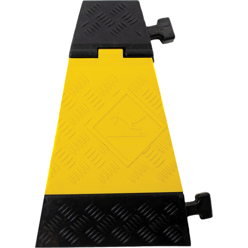 Powerhouse Heavy-Duty Left Turn Cable Protector, 3 Channels, 12" L x 19.75" W x 3" H Groupe Belzile Dickner