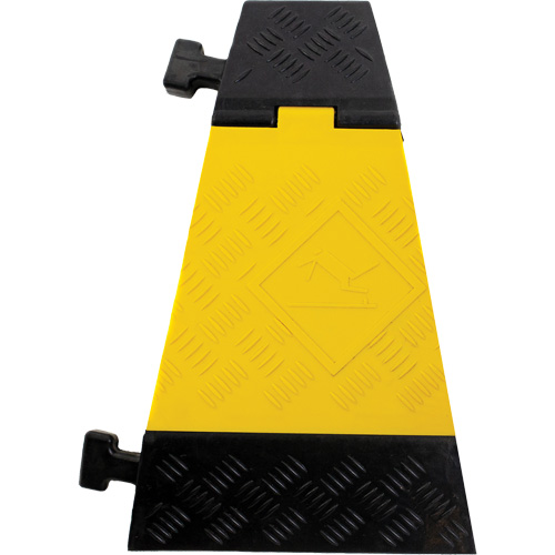 Powerhouse Heavy-Duty Left Turn Cable Protector, 5 Channels, 12" L x 19.75" W x 2.25" H Groupe Belzile Dickner
