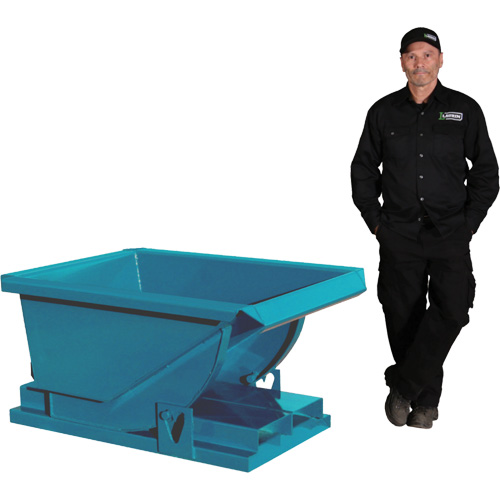Extra Heavy-Duty Self-Dumping Hopper, Steel, 1/3 cu.yd., Blue Groupe Belzile Dickner