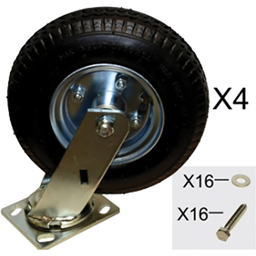 Ensemble de roulettes pneumatiques de rechange pour chariots &agrave; plateforme Groupe Belzile Dickner