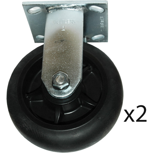 Roulettes fixes pour chariot &agrave; plateforme Groupe Belzile Dickner