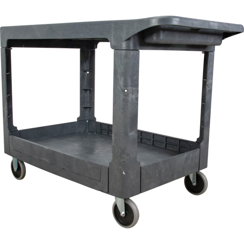 Chariot utilitaire pour l'entretien avec tablette plate, 2 tiers, 25-1/4" x 32-1/4" x 44", Capacit&eacute; 550 lb Groupe Belzile Dickner