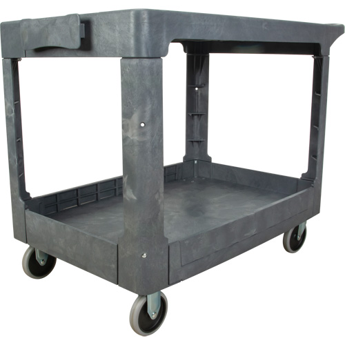 Chariot utilitaire pour l'entretien avec tablette plate, 2 tiers, 25-1/4" x 32-1/4" x 44", Capacit&eacute; 550 lb Groupe Belzile Dickner