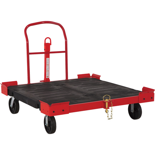 Towable Pallet Cart, 54-1/2" L x 51" W, 2500 lbs. Cap., Polyolefin Wheels Groupe Belzile Dickner