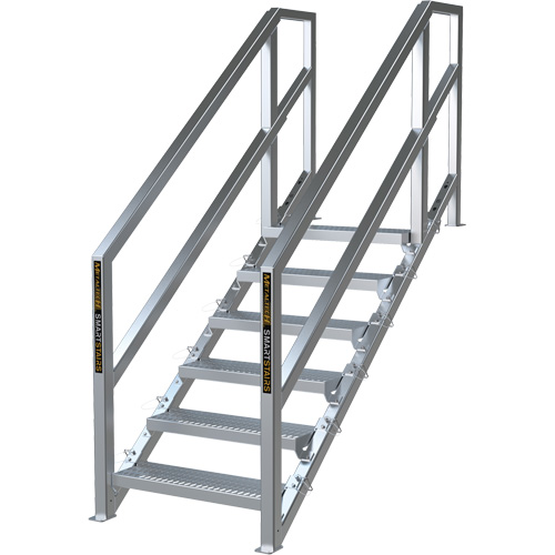 SmartStairs 6-10 Steps Modular Construction Stair System, 75" H Groupe Belzile Dickner