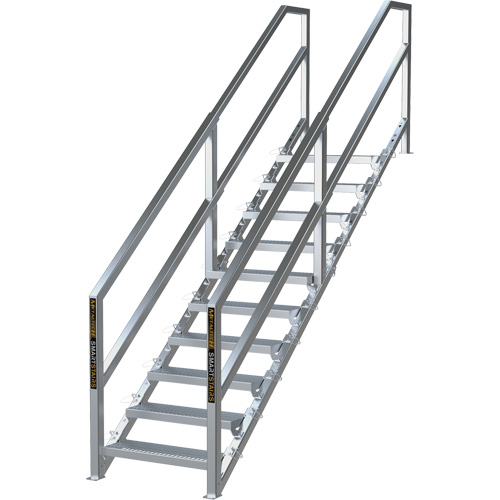 SmartStairs 6-10 Steps Modular Construction Stair System, 75" H Groupe Belzile Dickner