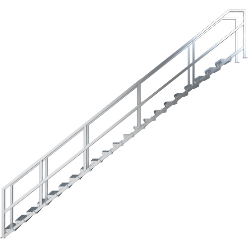 Syst&egrave;me d'escalier modulaire pour la construction de 17-21 marches SmartStairs, 157-1/2" ha Groupe Belzile Dickner