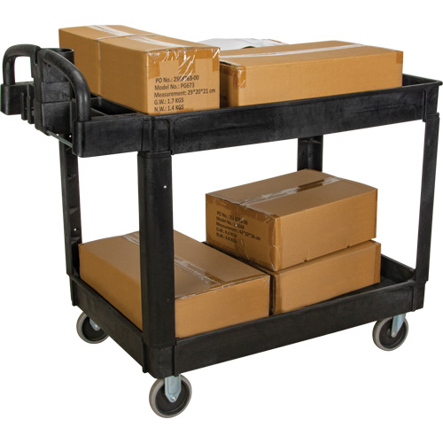 Utility Cart, 2 Tiers, 25-5/8" x 33-1/2" x 43-3/4", 550 lbs. Capacity Groupe Belzile Dickner