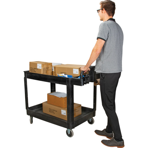 Utility Cart, 2 Tiers, 25-5/8" x 33-1/2" x 43-3/4", 550 lbs. Capacity Groupe Belzile Dickner