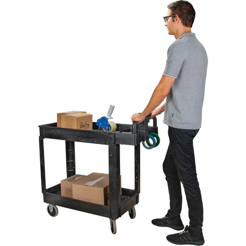 Chariot utilitaire, 2 tiers, 17-1/8" x 33-1/2" x 37-5/8", Capacit&eacute; 550 lb Groupe Belzile Dickner