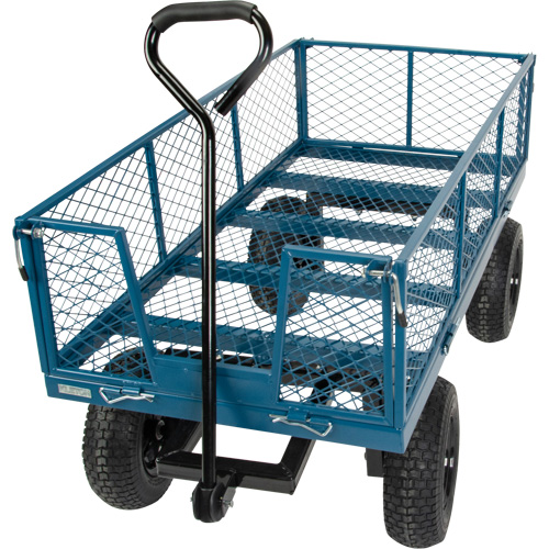 Wagon avec c&ocirc;t&eacute;s rabattables, 24" la x 48" la x Capacit&eacute; 800 lb Groupe Belzile Dickner