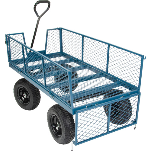 Wagon avec c&ocirc;t&eacute;s rabattables, 24" la x 48" la x Capacit&eacute; 800 lb Groupe Belzile Dickner