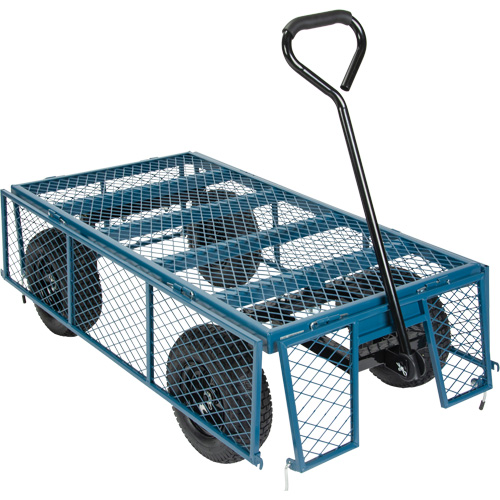 Wagon avec c&ocirc;t&eacute;s rabattables, 24" la x 48" la x Capacit&eacute; 800 lb Groupe Belzile Dickner