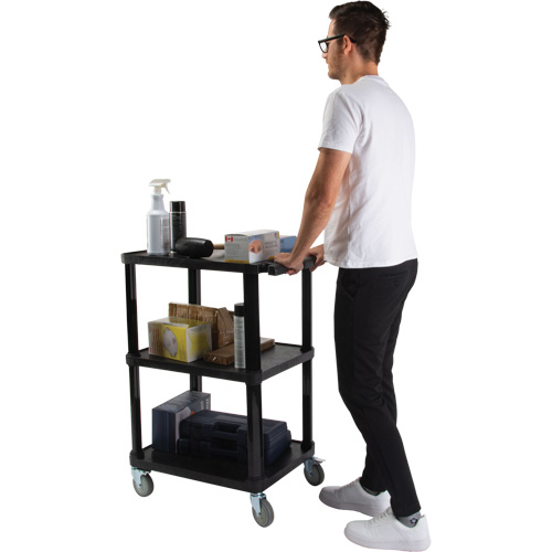 Chariot utilitaire avec tablette plate, 3 tiers, 18-1/8" x 37-3/8" x 27-3/4", Capacit&eacute; 330 lb Groupe Belzile Dickner