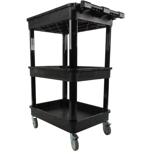 Utility Cart with Deep Lip Shelf, 3 Tiers, 19" x 39-1/2" x 28-1/4", 330 lbs. Capacity Groupe Belzile Dickner