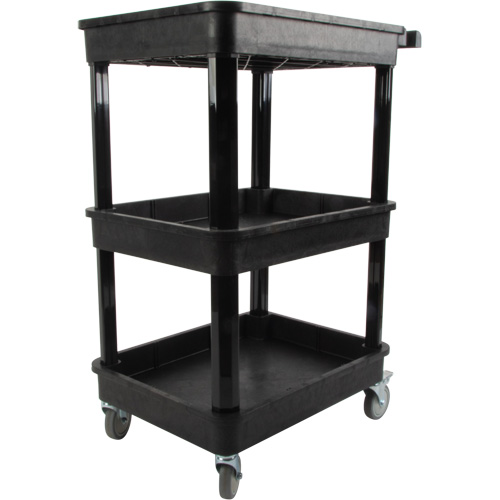Utility Cart with Deep Lip Shelf, 3 Tiers, 19" x 39-1/2" x 28-1/4", 330 lbs. Capacity Groupe Belzile Dickner