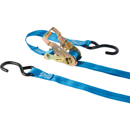 Ratchet Strap, J-Hook, 1" W x 15' L, 500 lbs. (227 kg) Working Load Limit Groupe Belzile Dickner