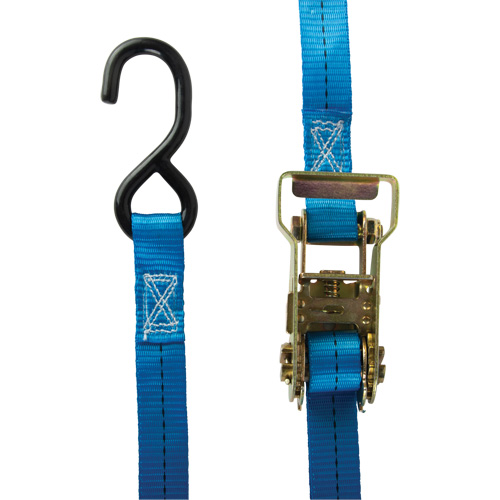 Ratchet Strap, J-Hook, 1" W x 15' L, 500 lbs. (227 kg) Working Load Limit Groupe Belzile Dickner