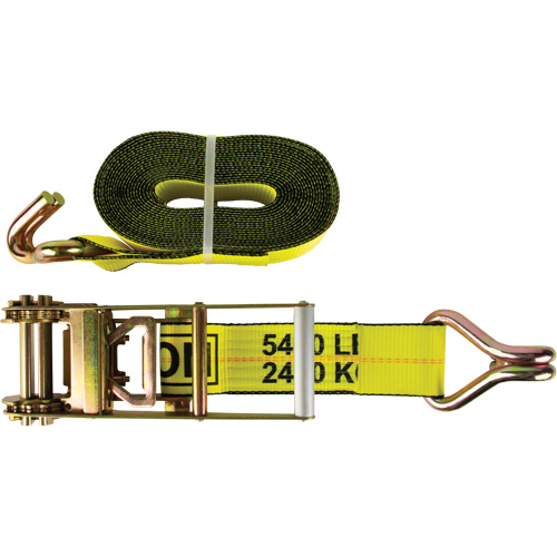 Winch Strap, J-Hook, 3" W x 30' L, 5400 lbs. (2449 kg) Working Load Limit Groupe Belzile Dickner