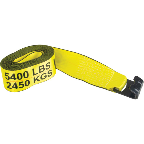 Tendeur d'arrimage logistique, Crochet plat, 4" , 30' , Charge d'utilisation max. 5400 lb (2449 kg) Groupe Belzile Dickner