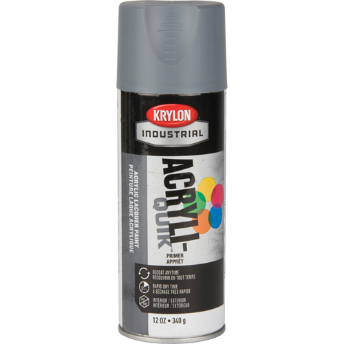 Industrial Acryli-Quik Lacquer, Grey, Very Flat, 12 oz., Aerosol Can Groupe Belzile Dickner