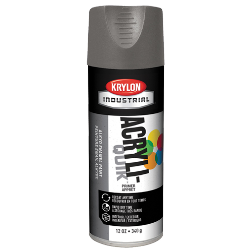Industrial Acryli-Quik Lacquer, Grey, Very Flat, 12 oz., Aerosol Can Groupe Belzile Dickner