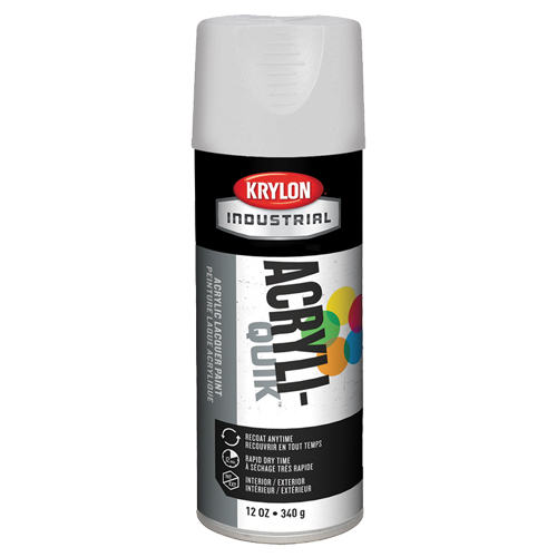 Industrial Acryli-Quik Lacquer, White, Gloss, 12 oz., Aerosol Can Groupe Belzile Dickner