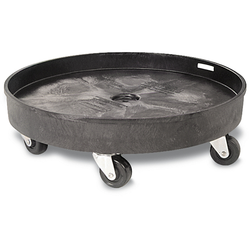 Socle roulant pour contenant &agrave; d&eacute;chets, Poly&eacute;thyl&egrave;ne, Noir Groupe Belzile Dickner